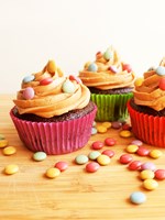 Cupcakes mit Clarana Bio-Schokolinsen vegan